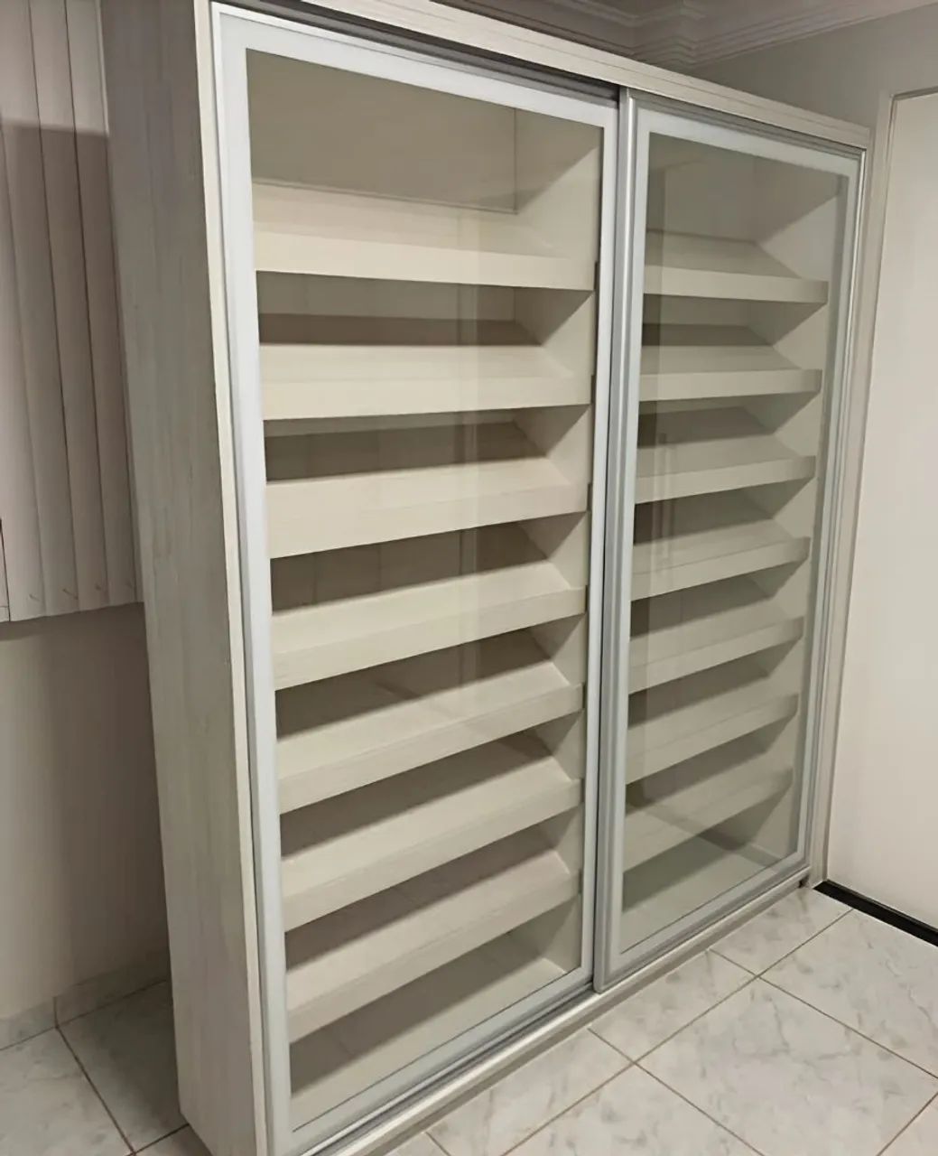 Sliding-Door Shoe Cabinet