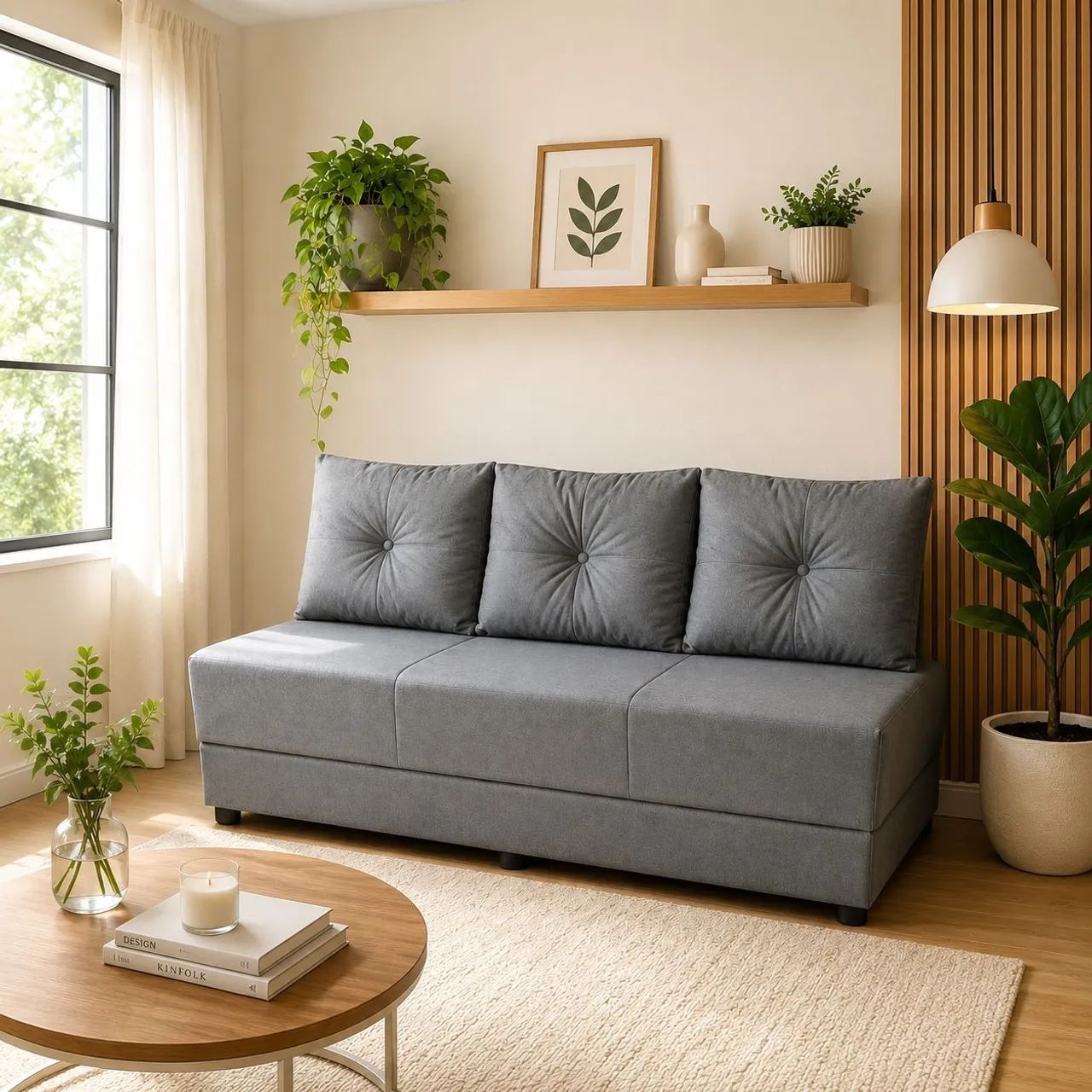 SOFÁ CAMA para PEQUENOS ESPAÇOS! Bonito e Acessível! - Foto 5