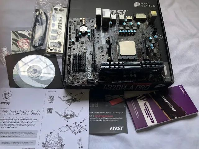 Kit PC Memória 16Gb 3200Mhz Placa Mãe MSI A320M AM4 CPU Ryzen 5 3500X - Foto 5