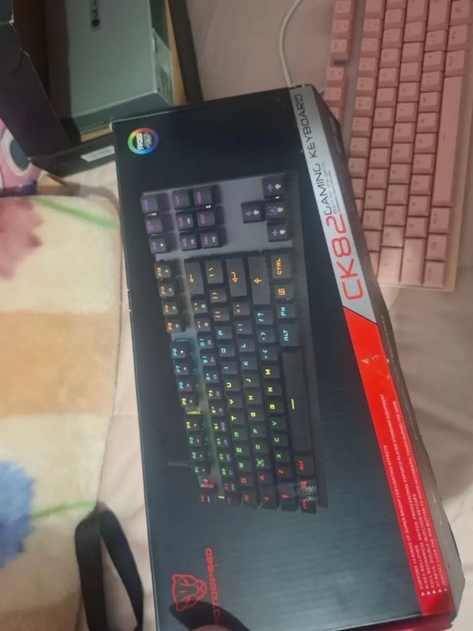 Teclado Gamer Mecânico Rosa - Foto 3