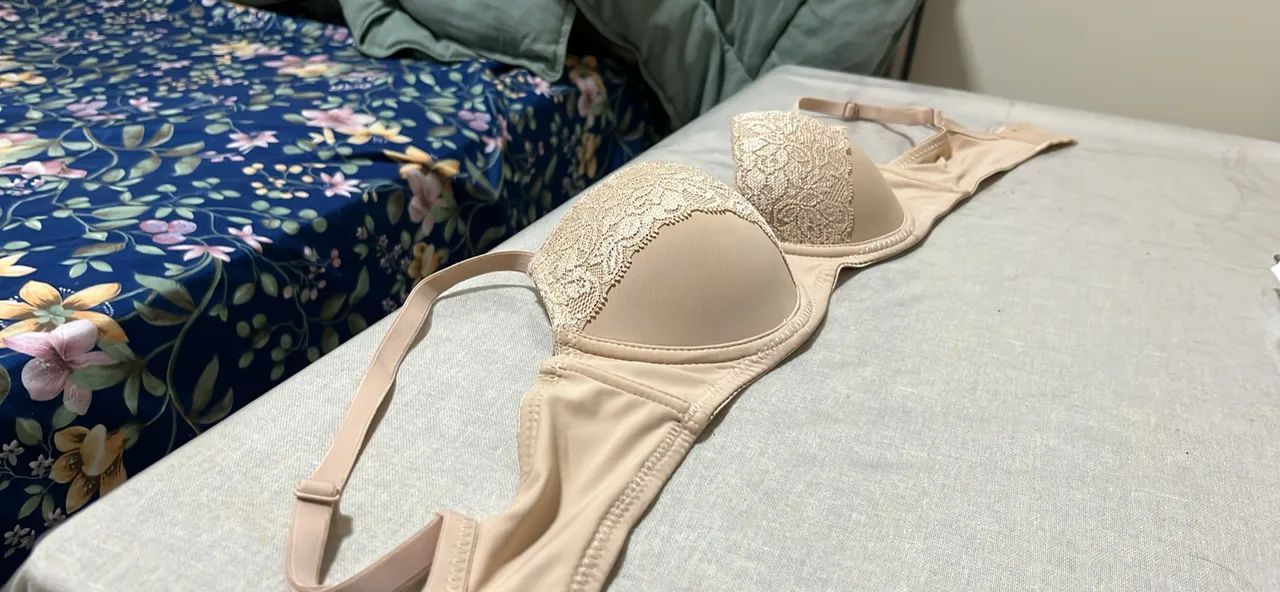 Sutiã Nude / Bege com Detalhe em Renda - Confortável e Estruturado - Foto 3