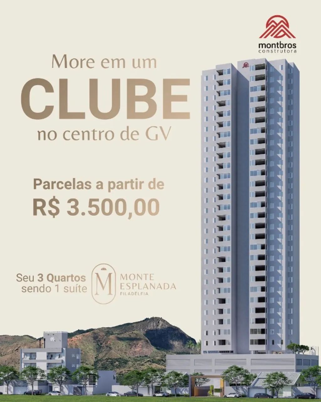 Lançamento - Apto 3 quartos Esplanada