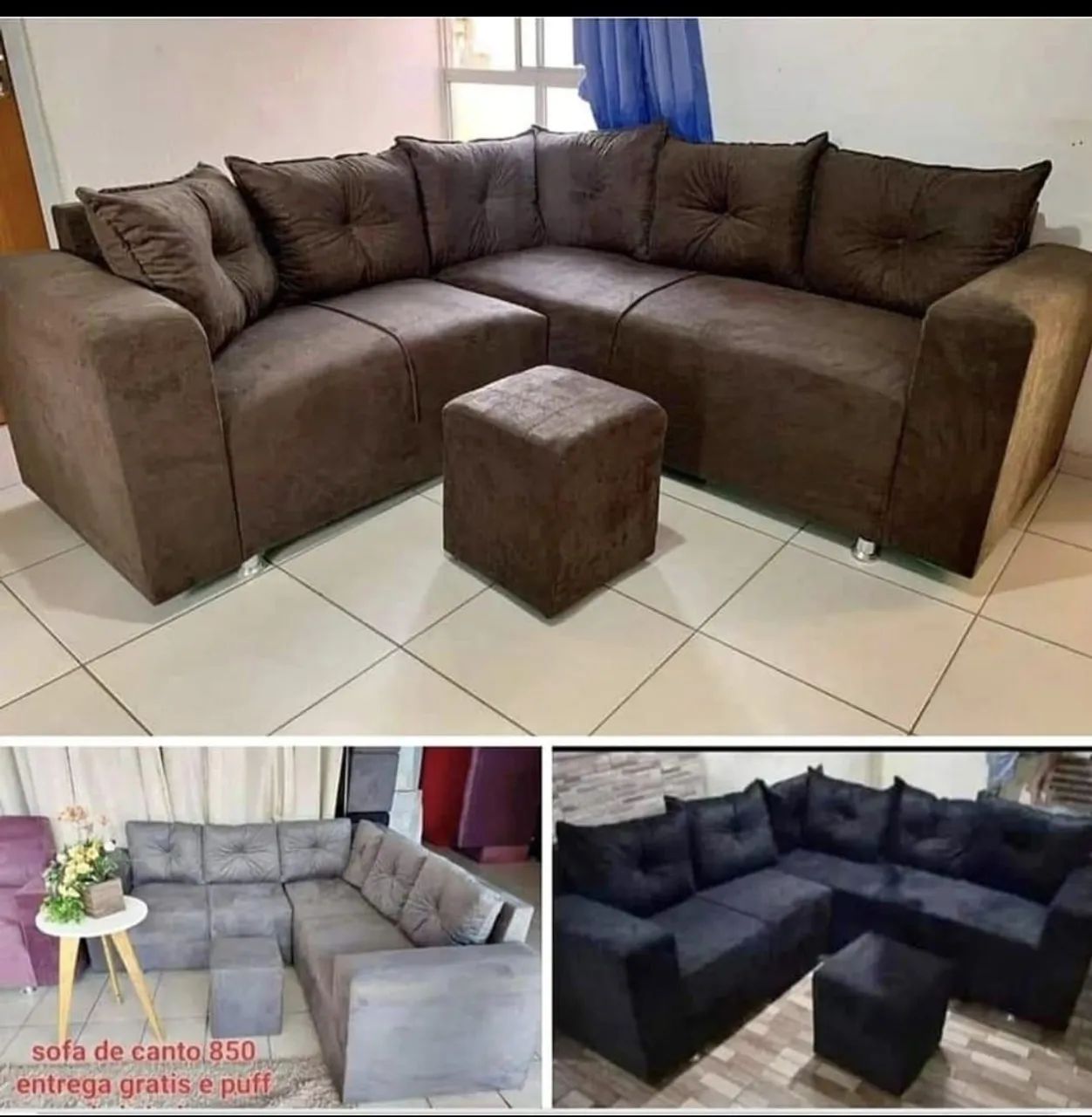 Sofá  de canto disponível a pronta entrega 