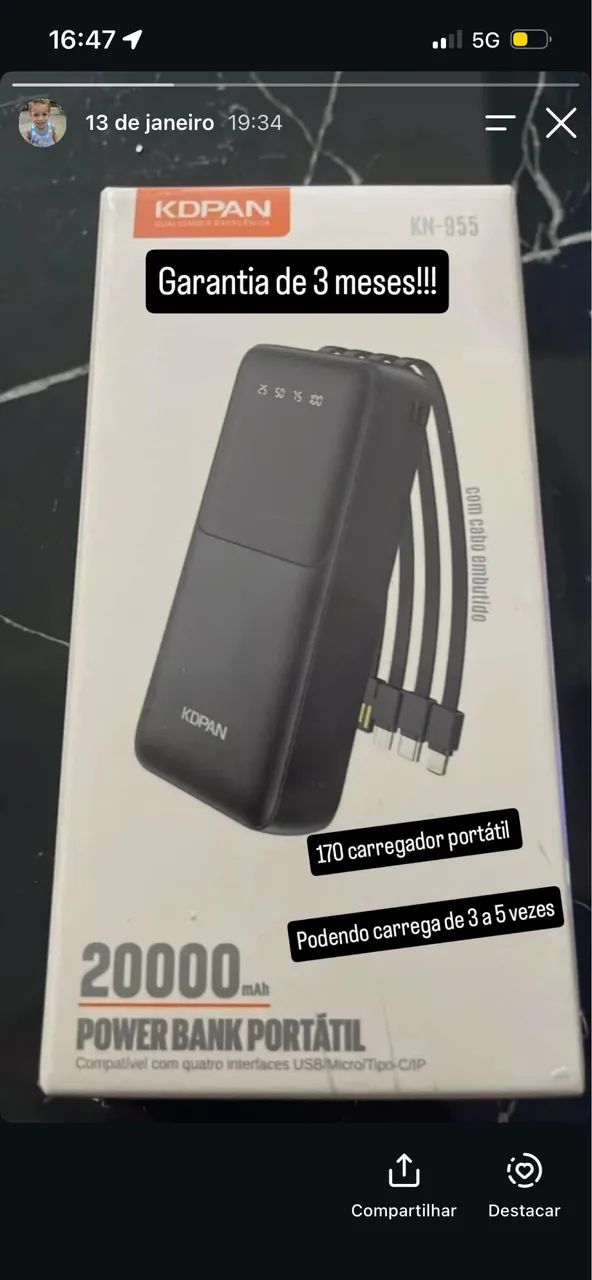 Power  bank 20.000mAh