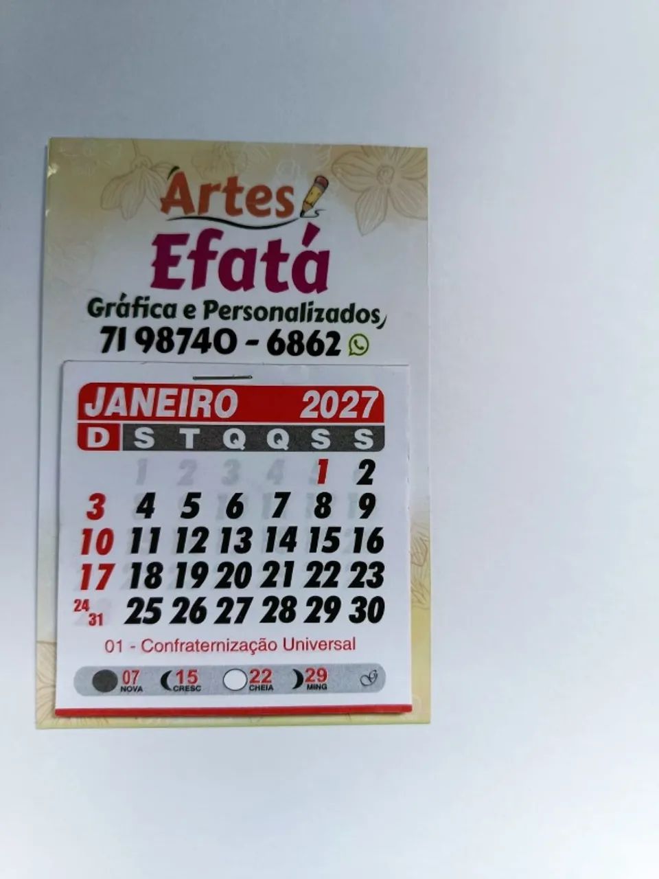 Calendário 2027  - Foto 3