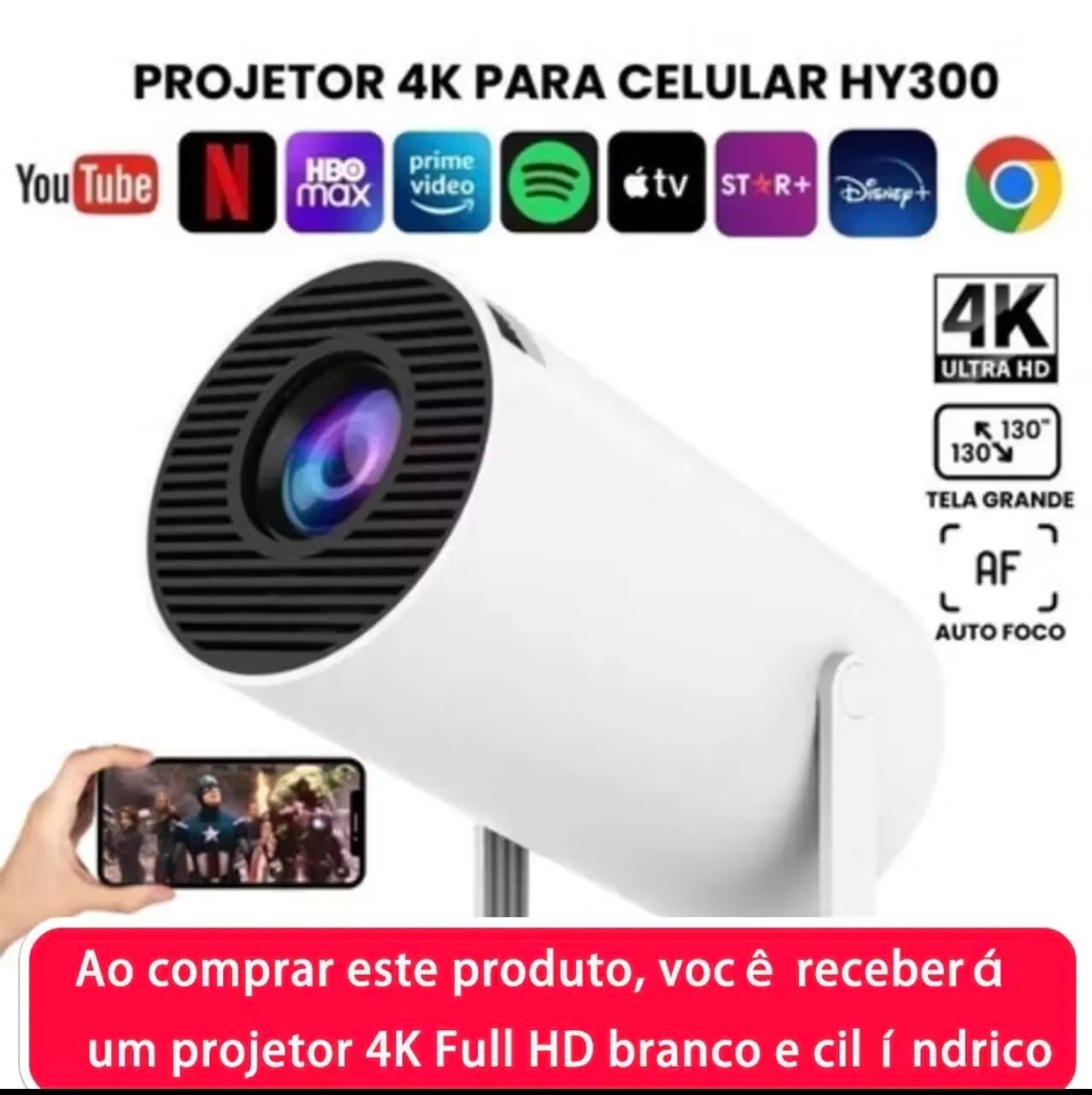 Projetor 4k HD - Foto 5