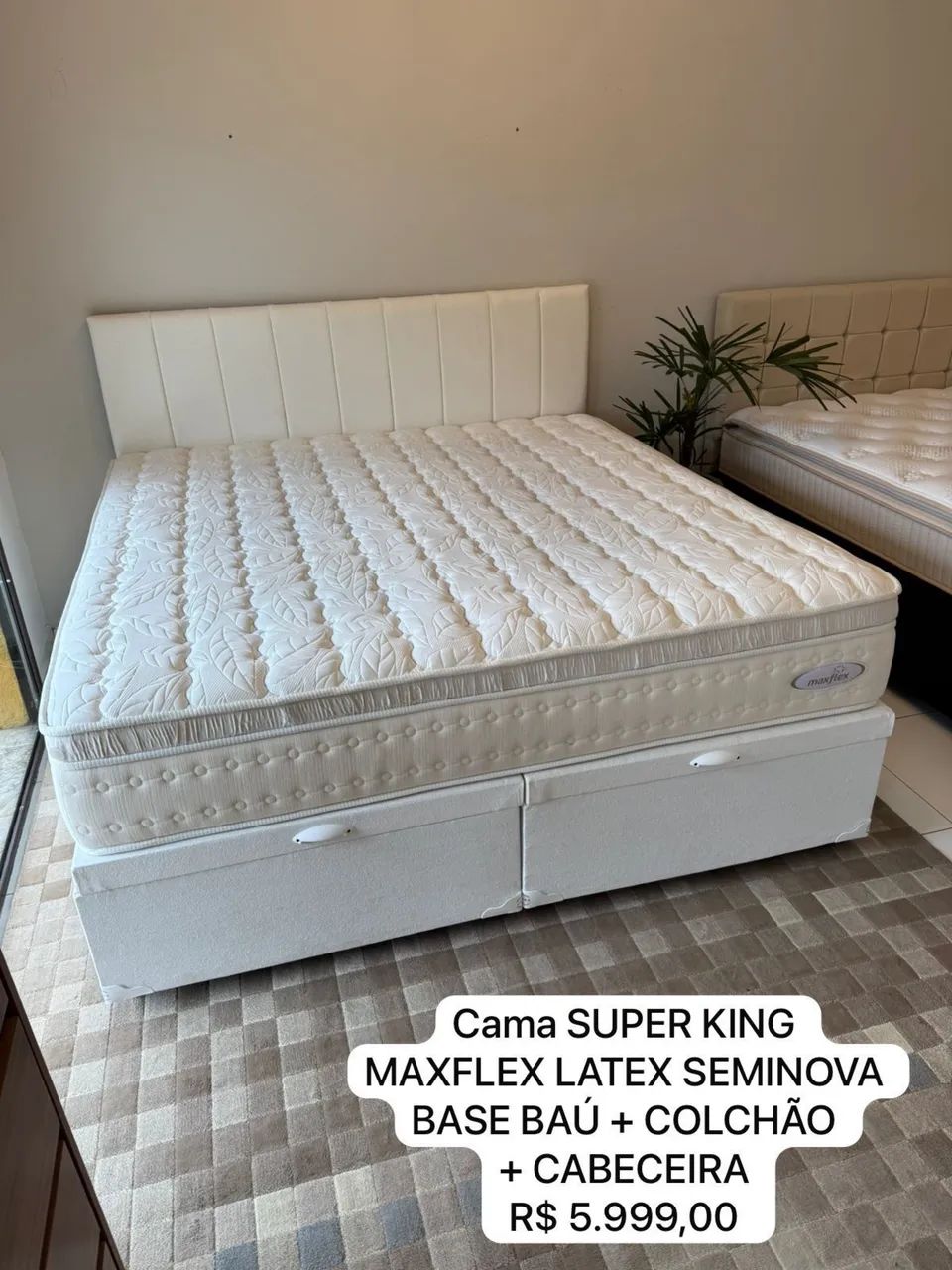 Cama BOX KING BAU COM COLCHÃO MAXFLEX TOP - Entrego!