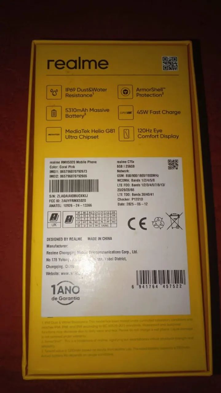 Celular realme c75X