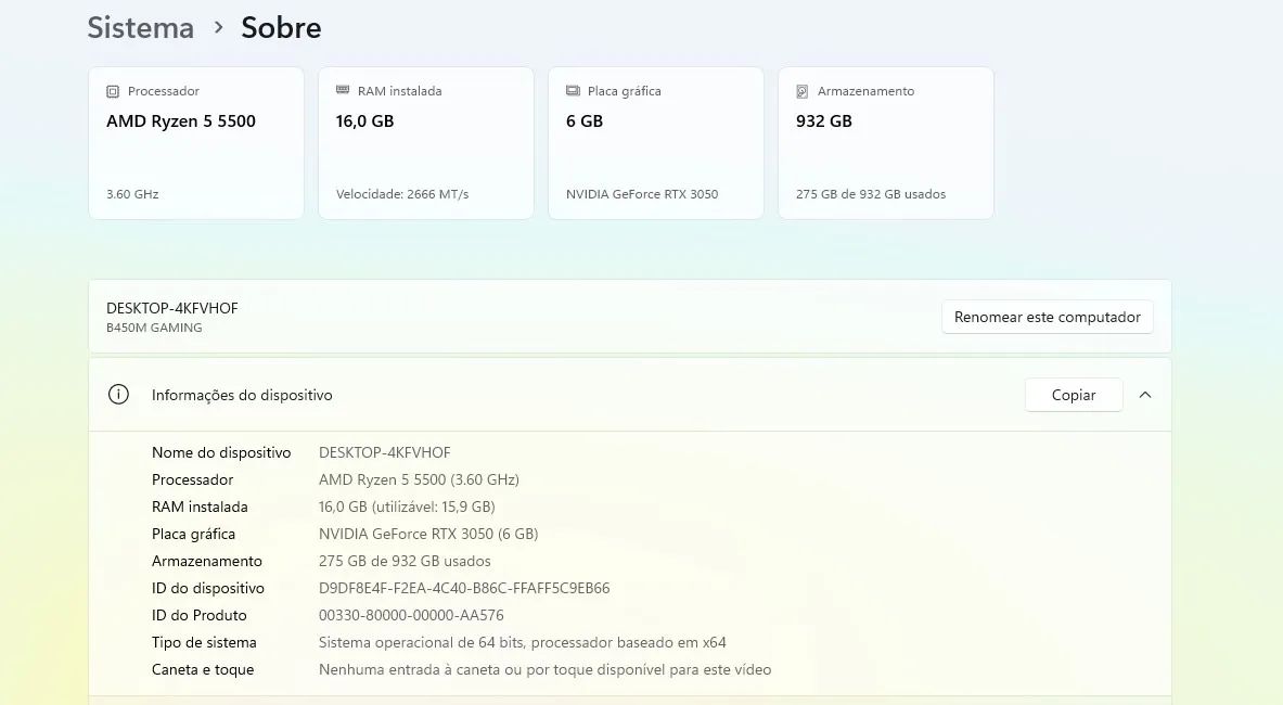 Pc Gamer RTX 3050 | Ryzen 5 5500 | 1T nvme - Foto 5