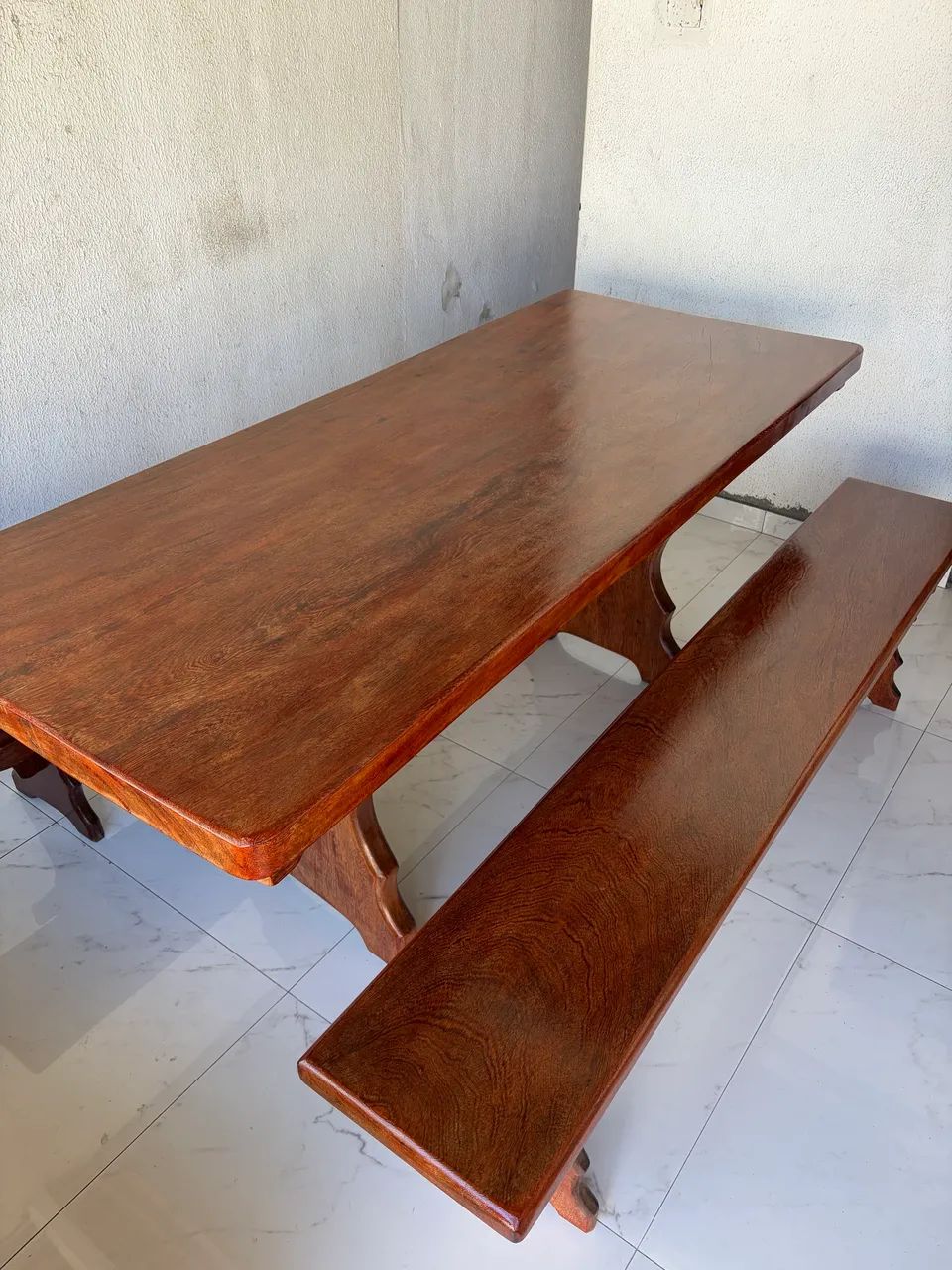 Mesa De Madeira Angelim Pedra Maciça - Foto 2