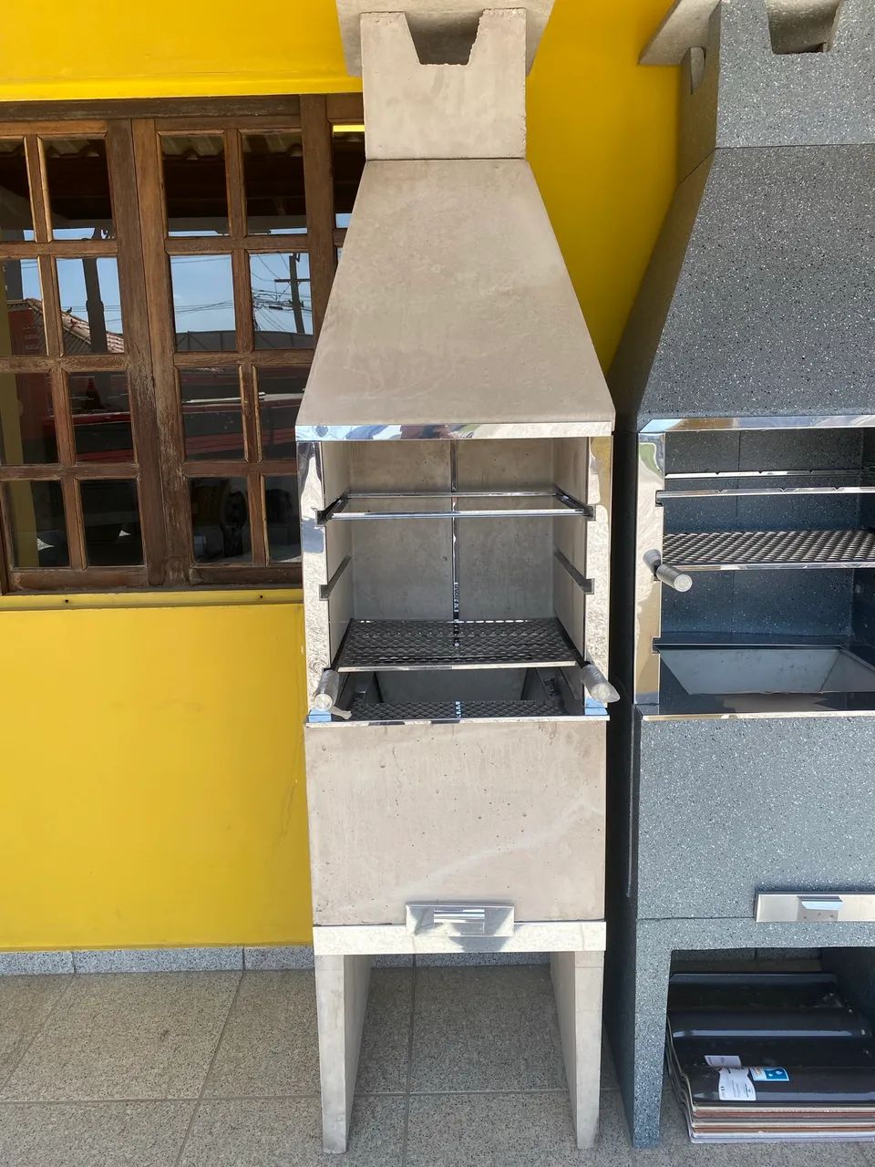 Churrasqueira pré moldada de concreto 55 cm completa (pré montada) 