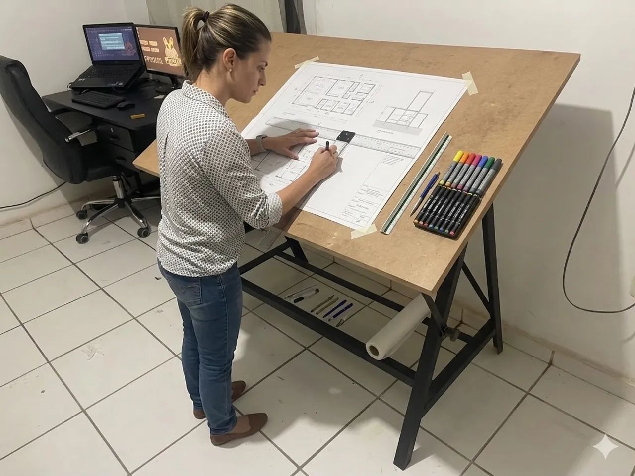 Mesa (prancheta) desenho técnico.