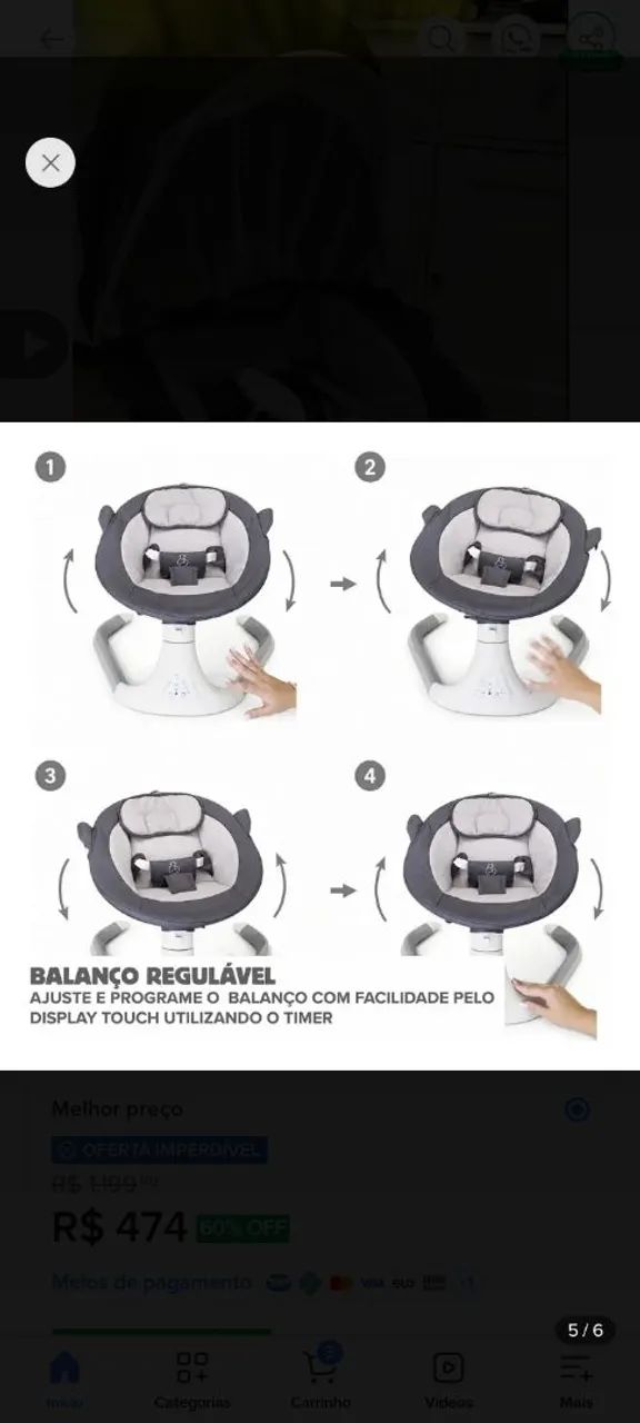 Cadeira de balanço  - Foto 4