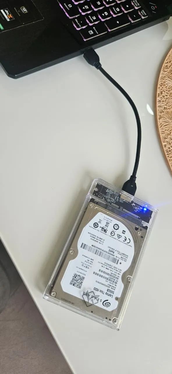 HD EXTERNO 500GB + CASE TRANSPARENTE USB 3.0 - Foto 4