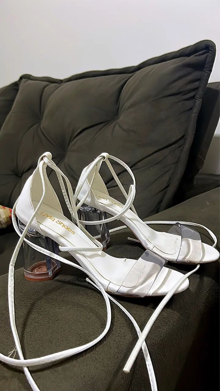 Sandalia salto cristal