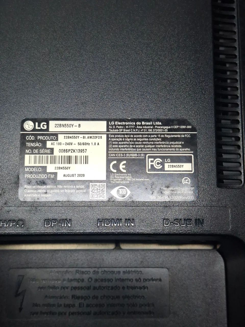 Monitor LG modelo 228n550y - Foto 2