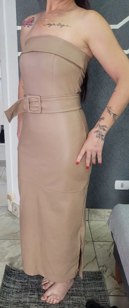 Vestido de couro 