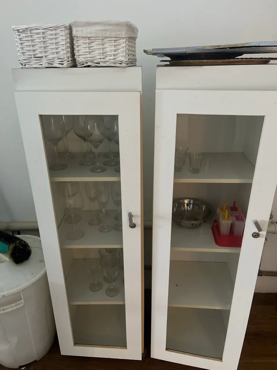 Armário em Mdf branco pra louça  cada 250