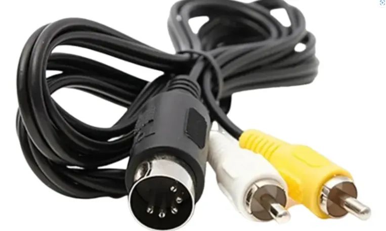 Cabo Av Rca Audio Video Compativel com Mega Drive 1 e 2 Sega Genesis 1