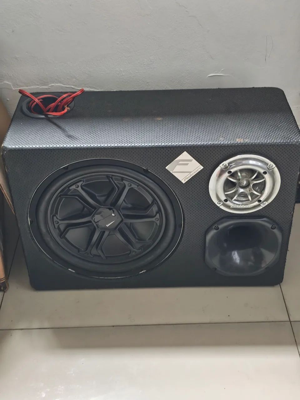 Trio subwoofer corneta twitter com módulo