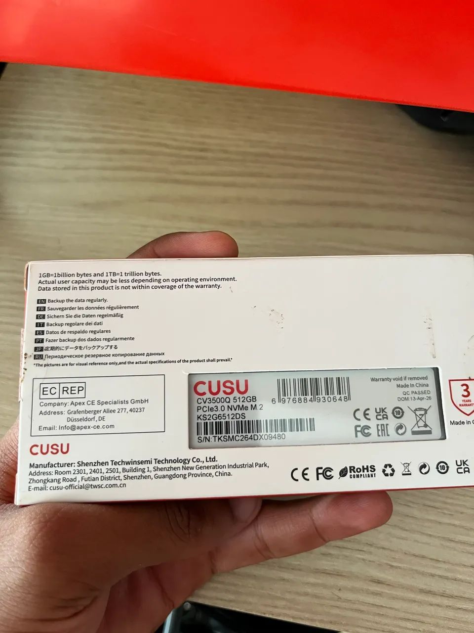 SSD NVME m.2 512gb 