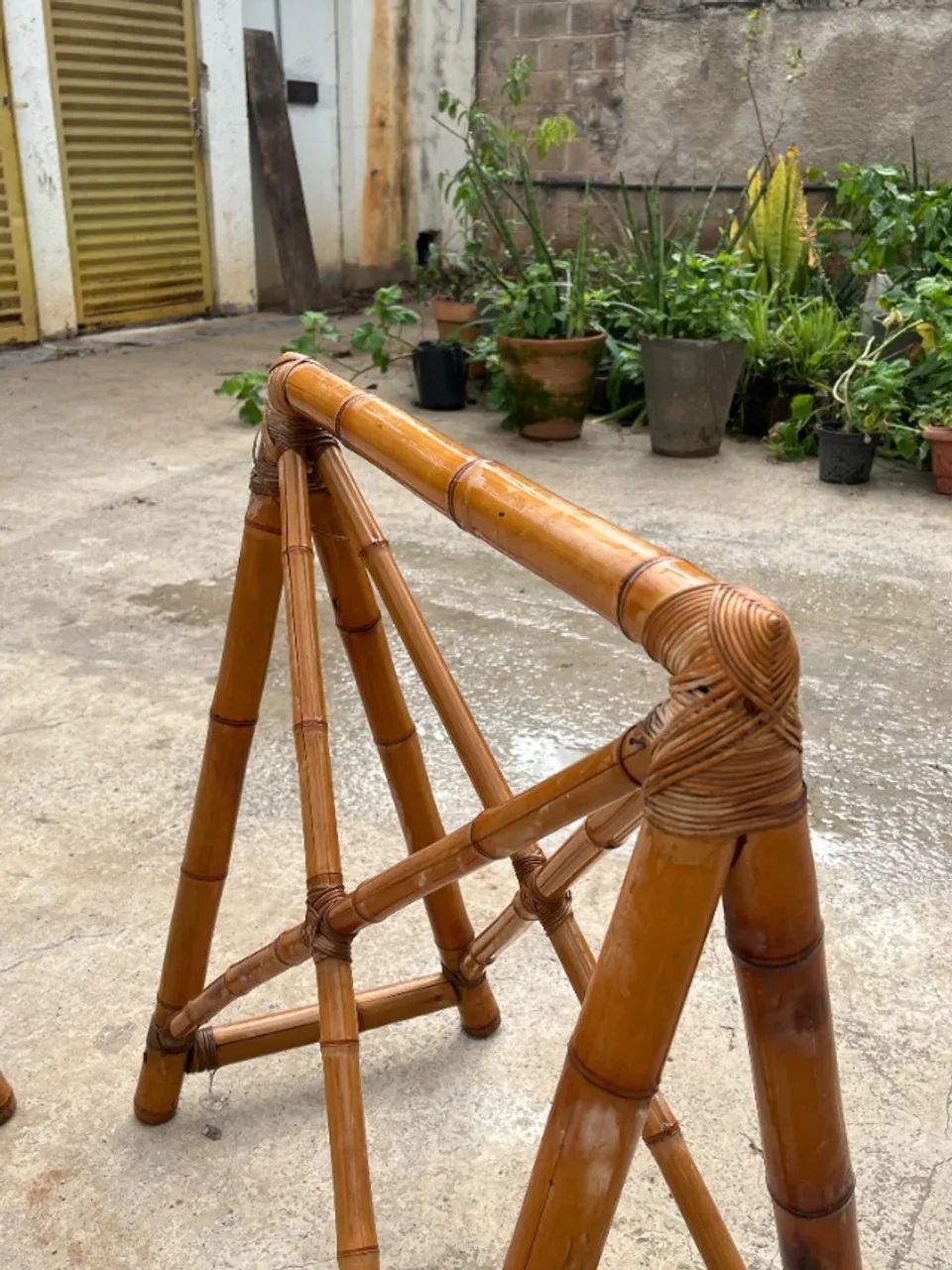 Par de Cavaletes em Bambu / Vime Natural Estilo Tropical - Foto 4