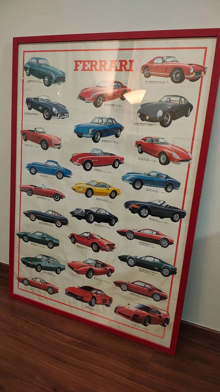 Poster original Ferrari com moldura nova  - Foto 2