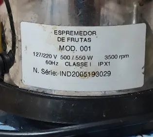 Super Oportunidade! Espremedor Industrial 500W - Usado Pouco e Funcionando