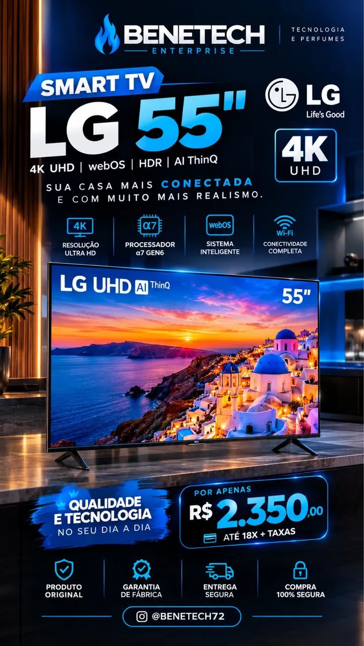Smart Tv LG 55? (Lacrada) - Foto 2