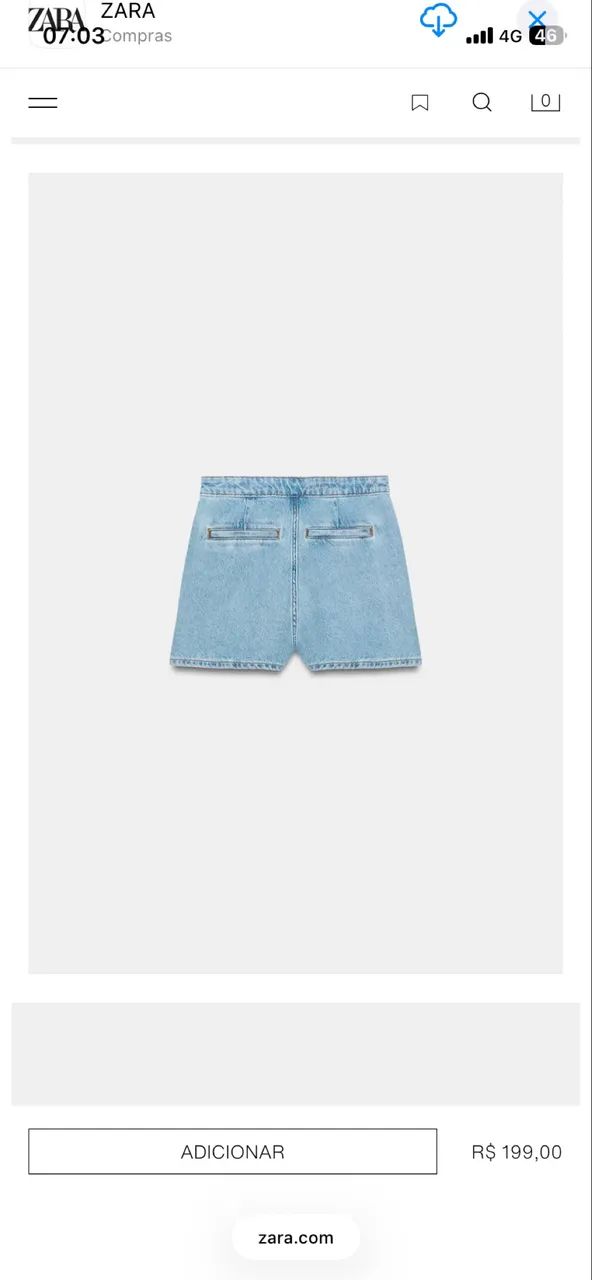 Short saia jeans Zara  - Foto 4