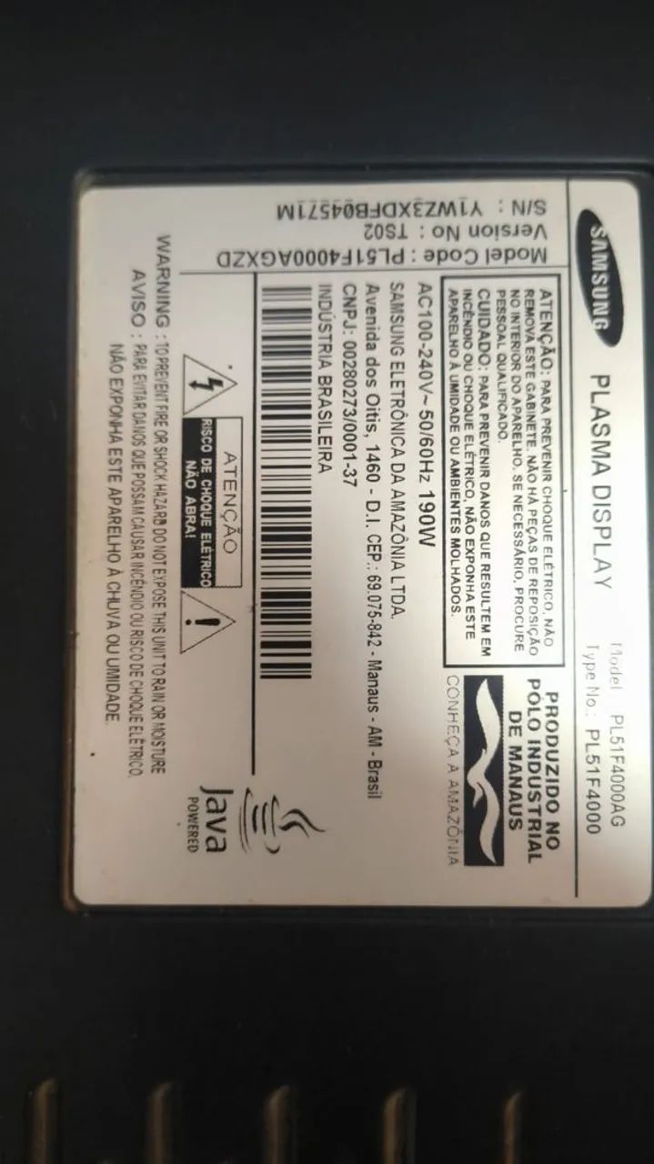 Vende-se Televisão Samsung Plasma 51 Polegadas  - Foto 4
