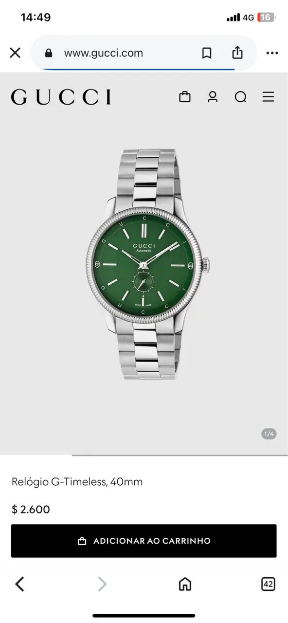 Relógio Gucci G-Timeless Automatic 