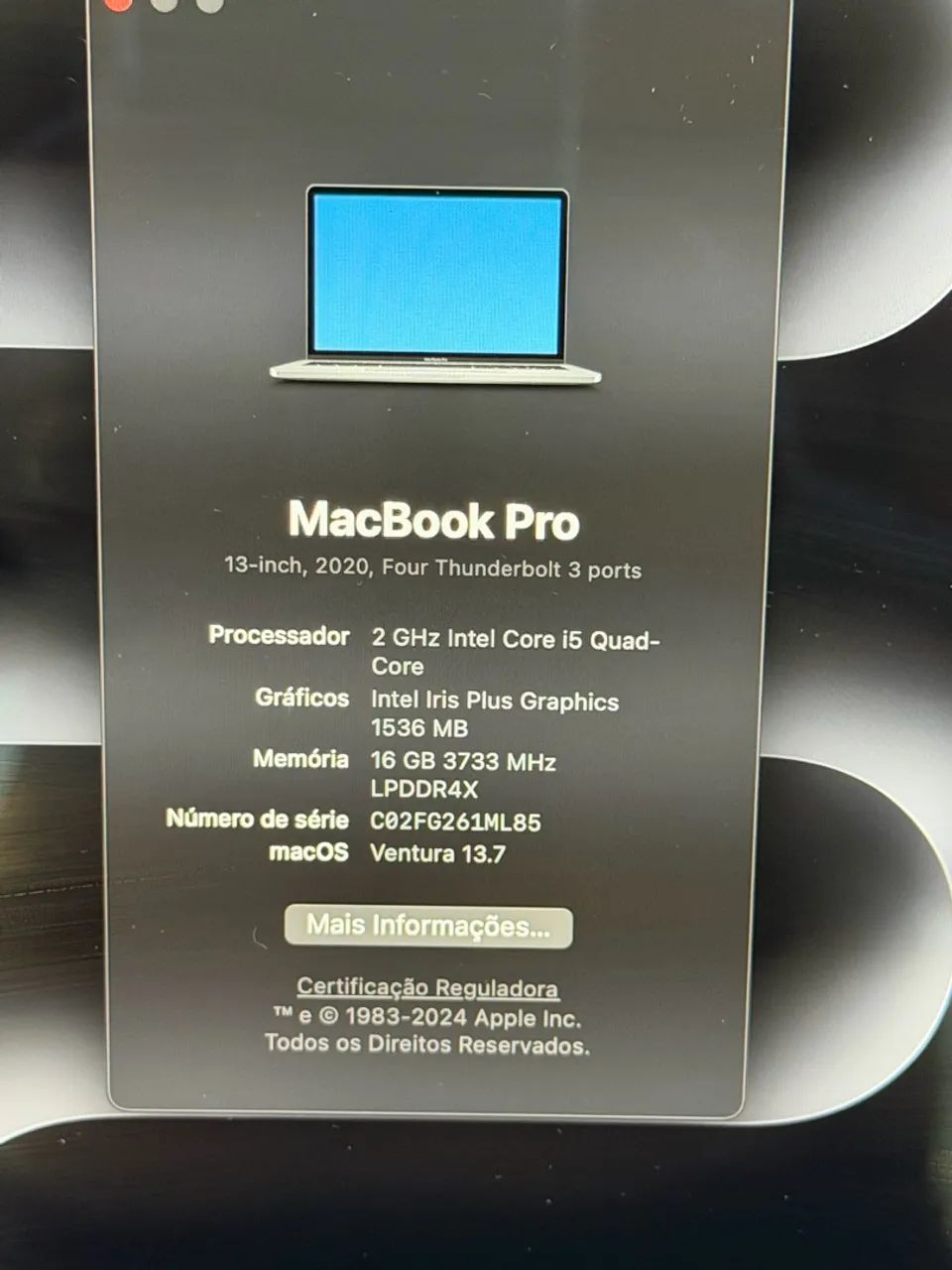 MacBook Pro 2020 i5 16/512 Touchbar  - Foto 4