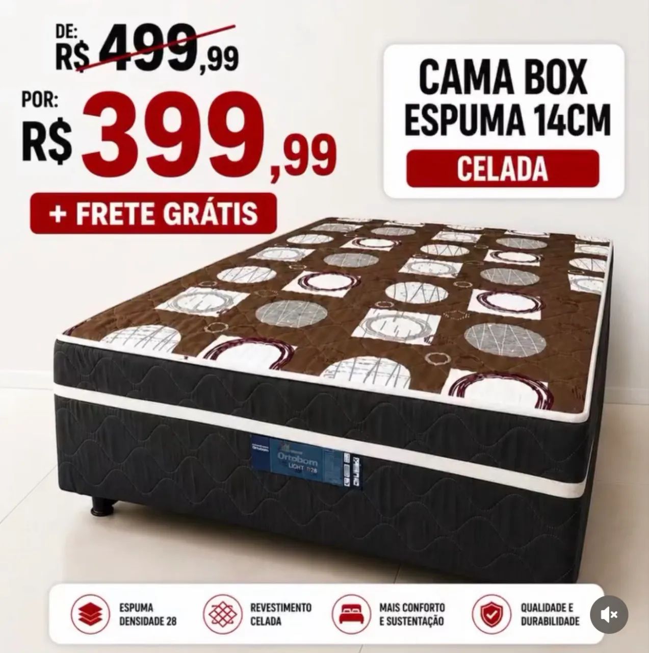 Cama box casal espuma selada  - Foto 3