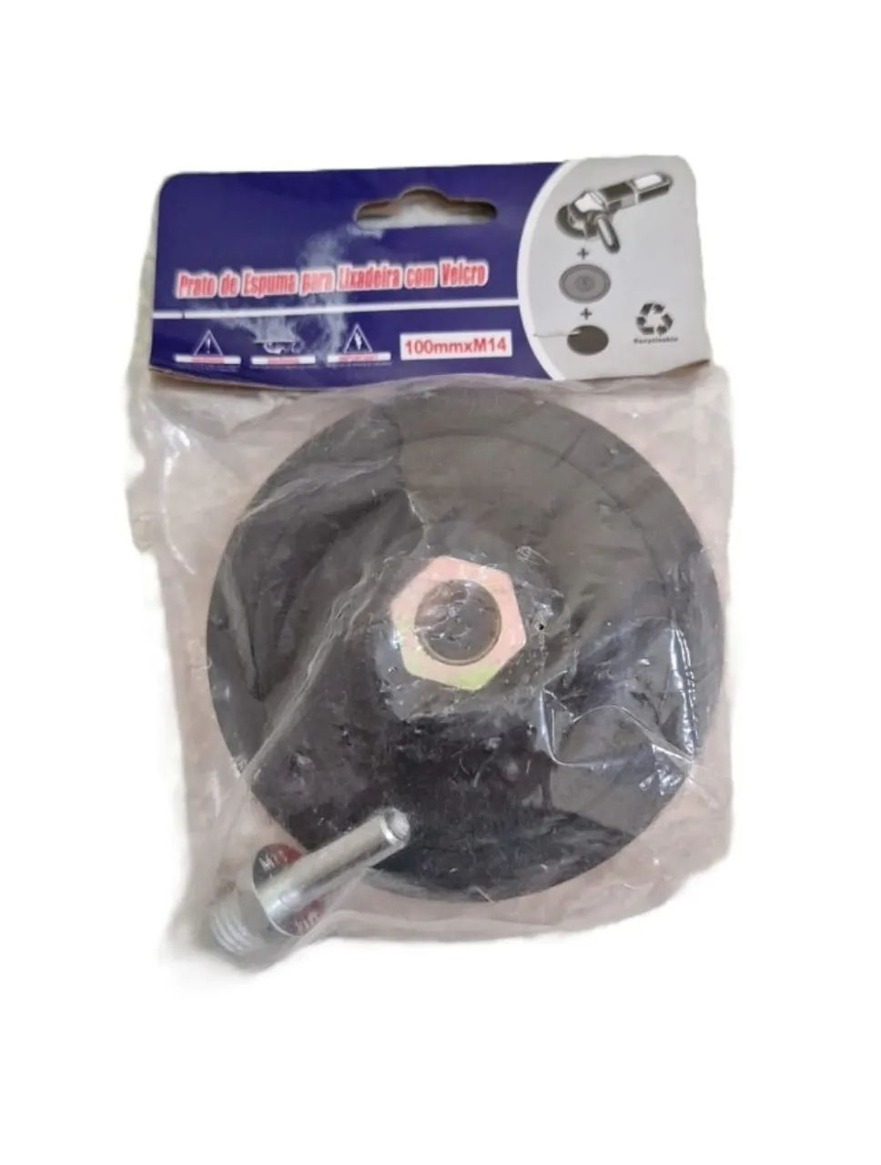 Suporte para Lixa com Velcro 100mm para Politriz e Lixadeira (4 Polegadas) - Novo - Foto 2