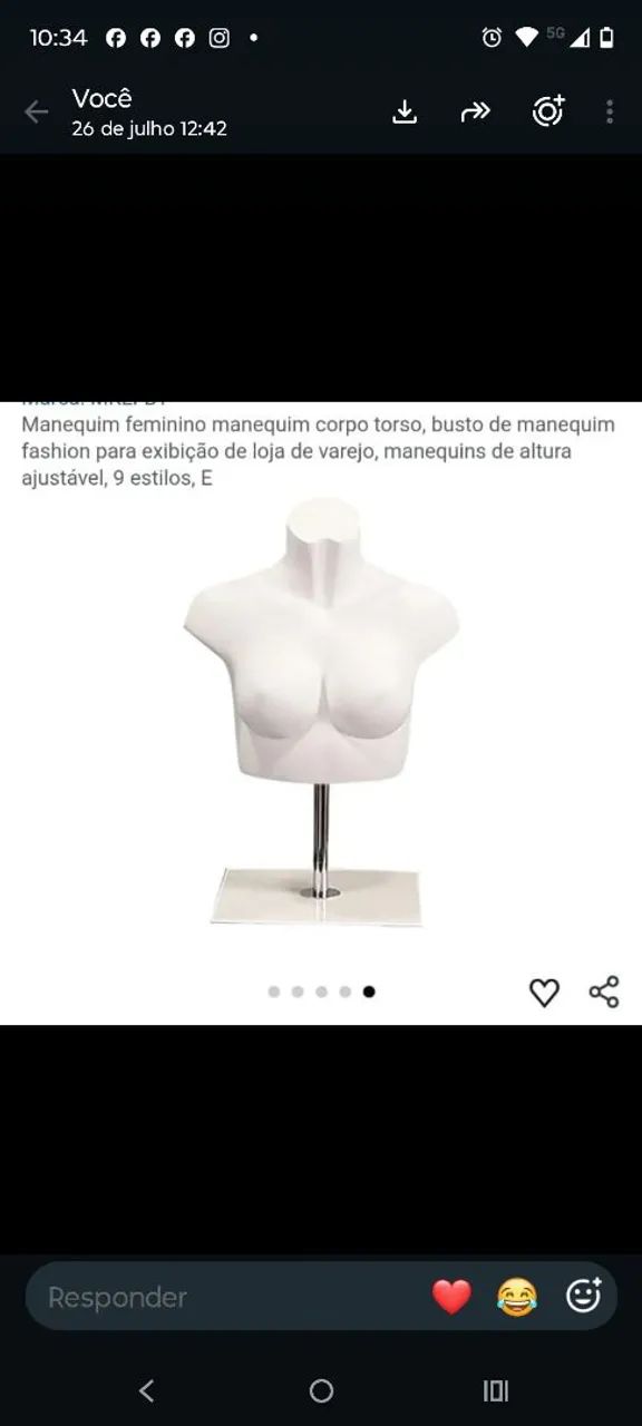 Manequim feminino corpo torso 