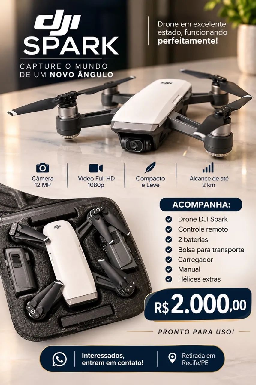 VENDO DRONE DJI SPARK - KIT COMPLETO!
