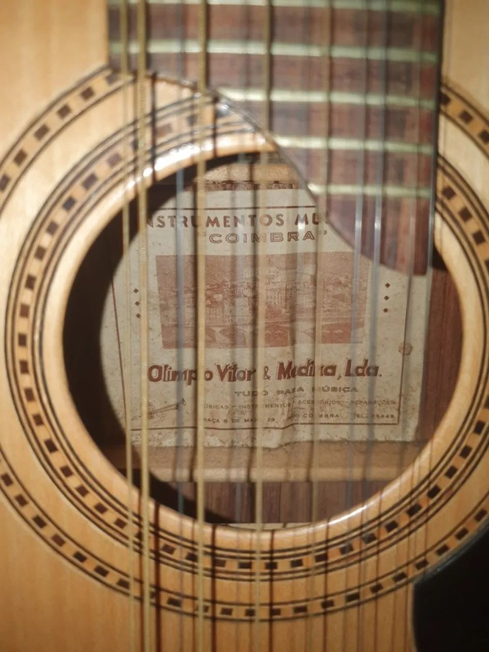 Guitarra Portuguesa de Coimbra Legítima - Vintage (Fabricada em Portugal) - Impecável - Foto 2