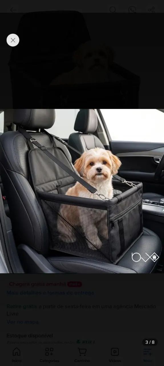 Cadeirinha pet para carro - Foto 2