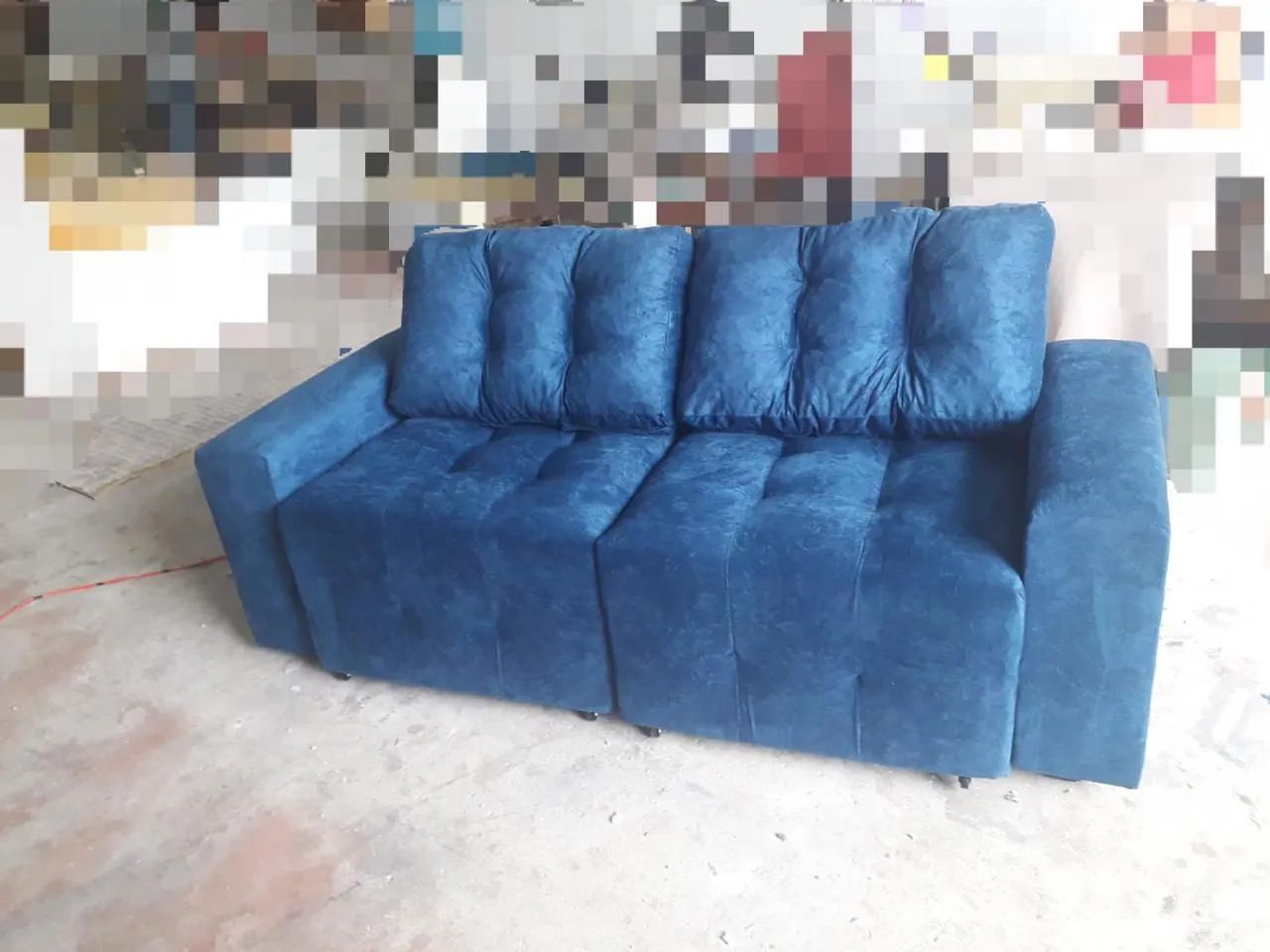 Sofá retratil azul marinho  - Foto 3