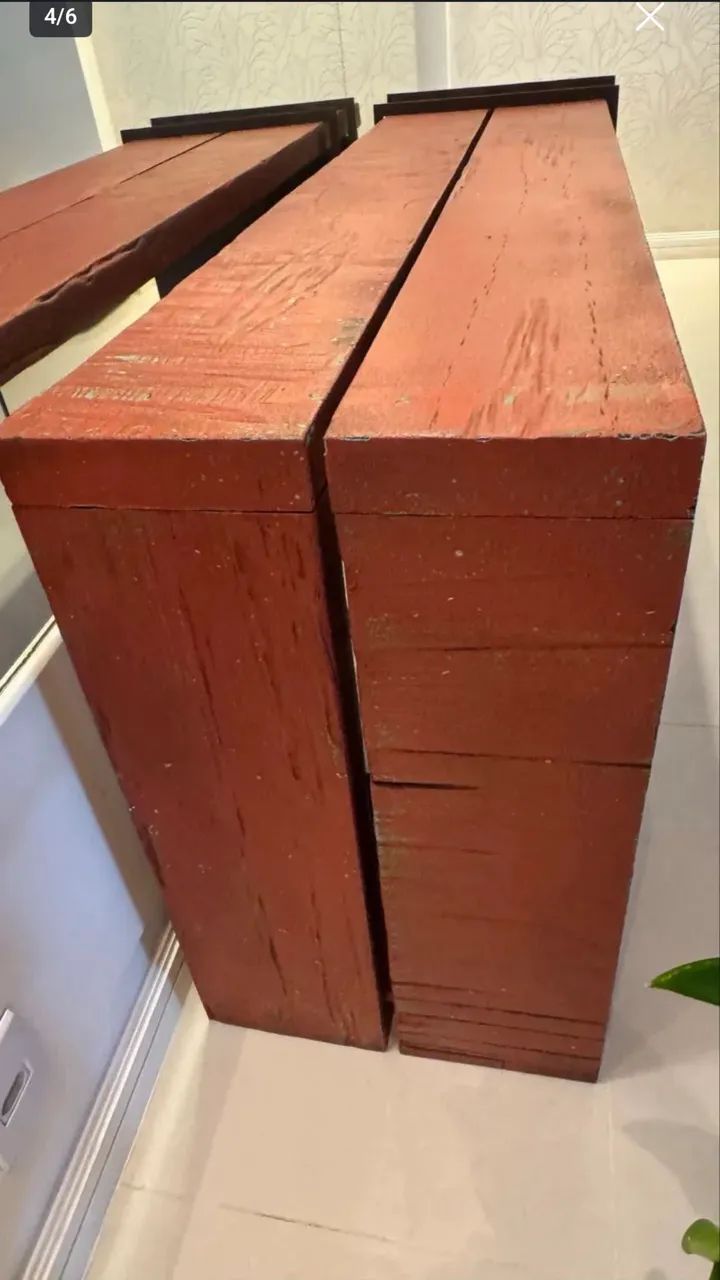 Aparador de madeira com aço corten + mesa de canto - Foto 5