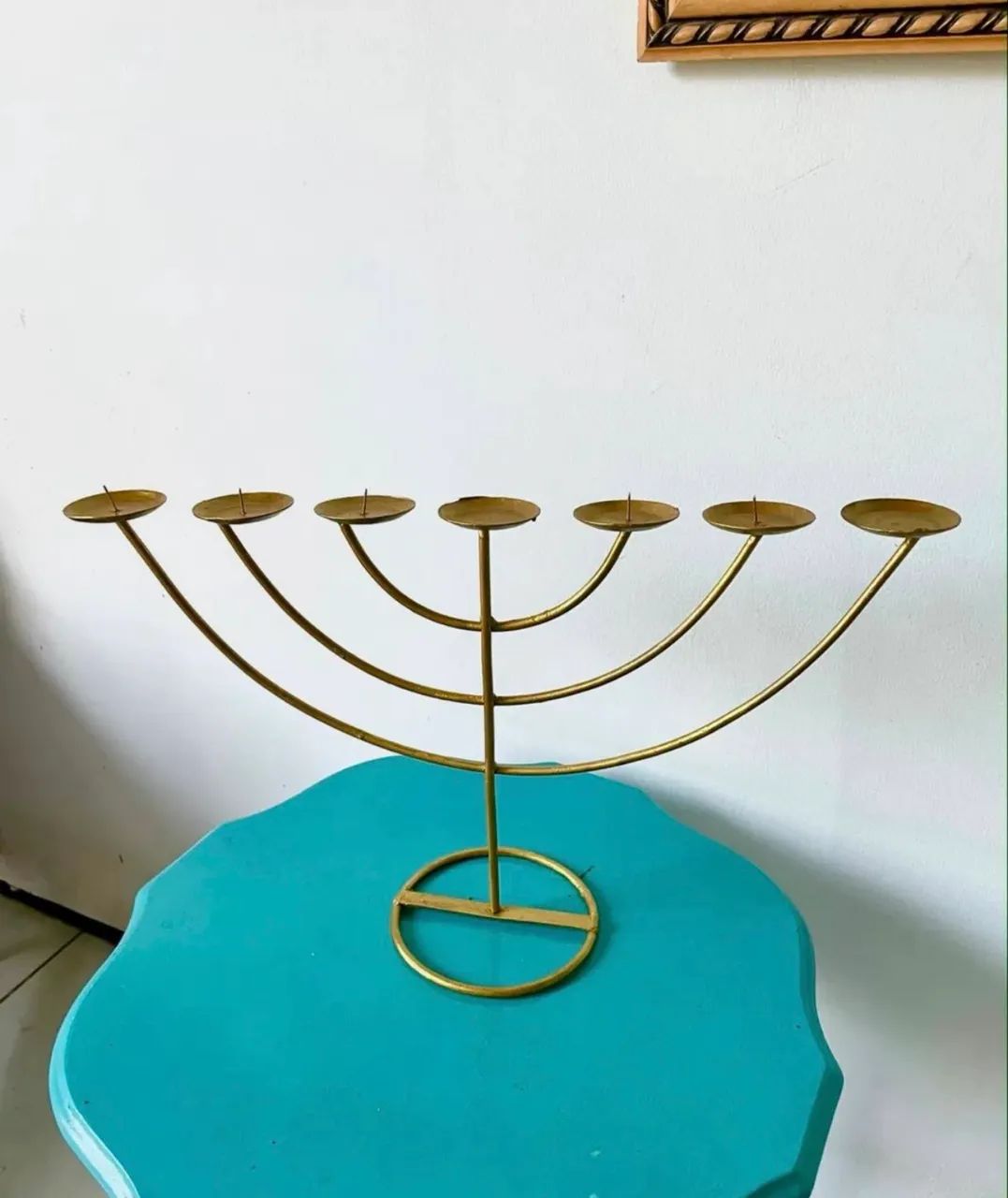 CASTIÇAL/MENORAH METAL 7 VELAS VINTAGE 