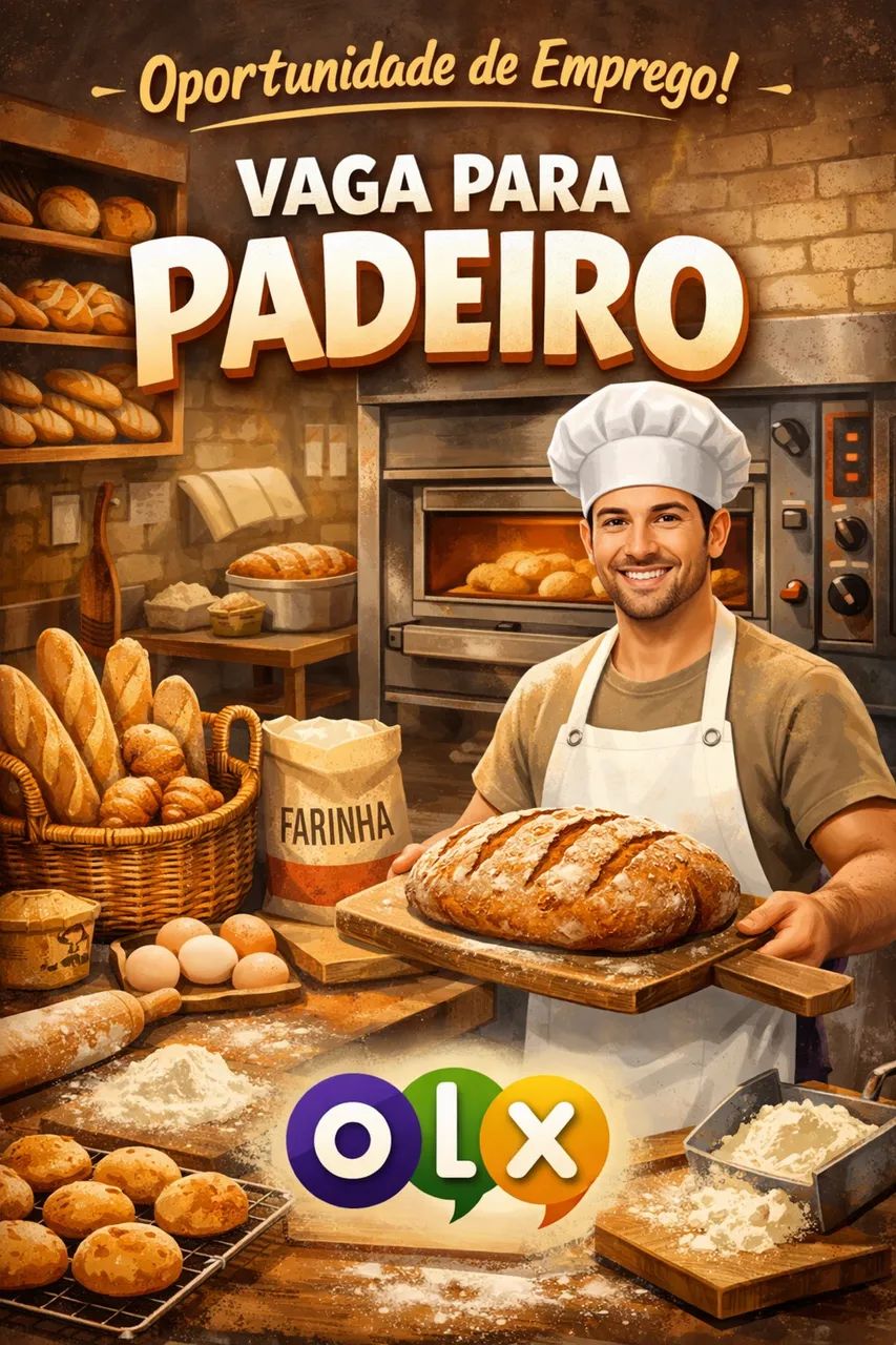 Vaga para padeiro - Salário + premiação por resultado!