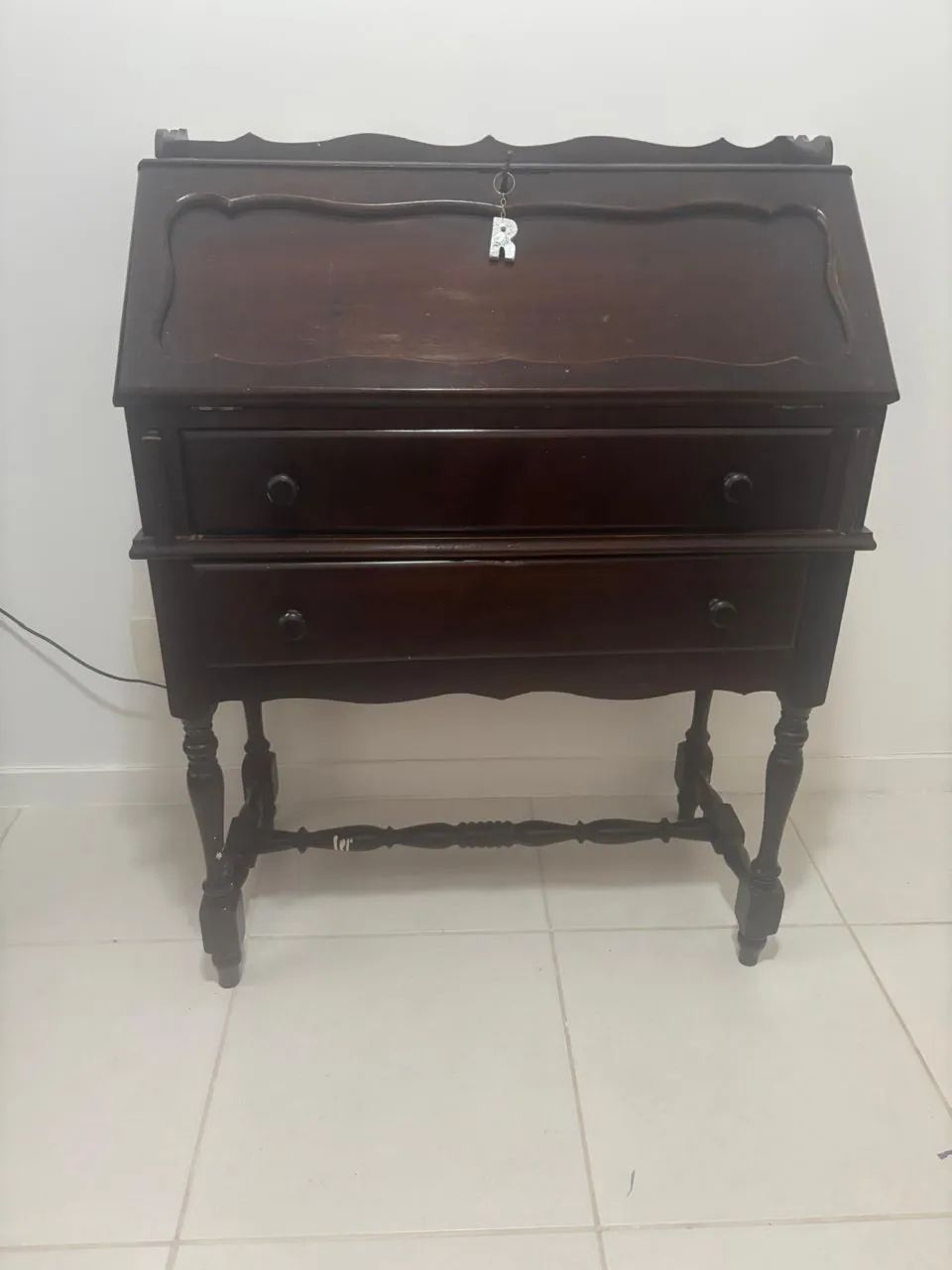 Escrivaninha estilo império madeira maciça  - Foto 2