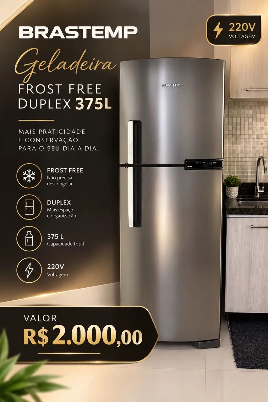 GELADEIRA BRASTEMP 220v
