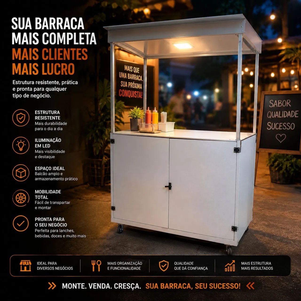 Barraca de Vendas com Iluminação