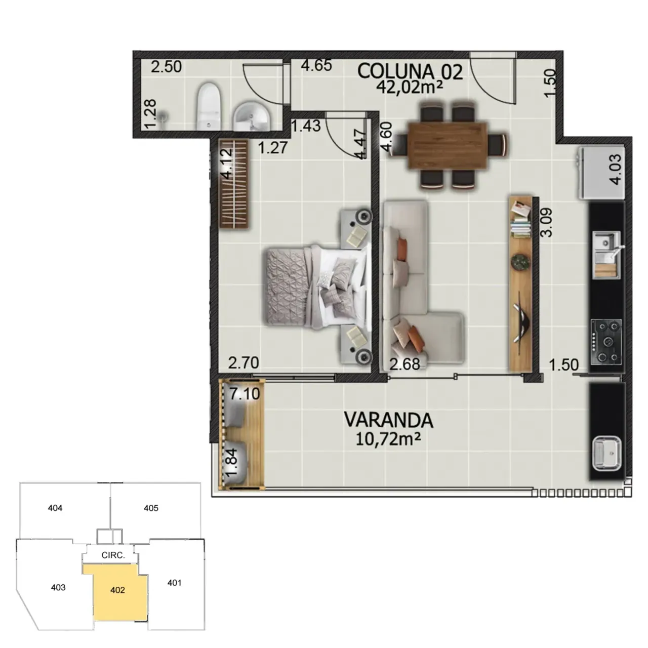 PLANTA 56m²