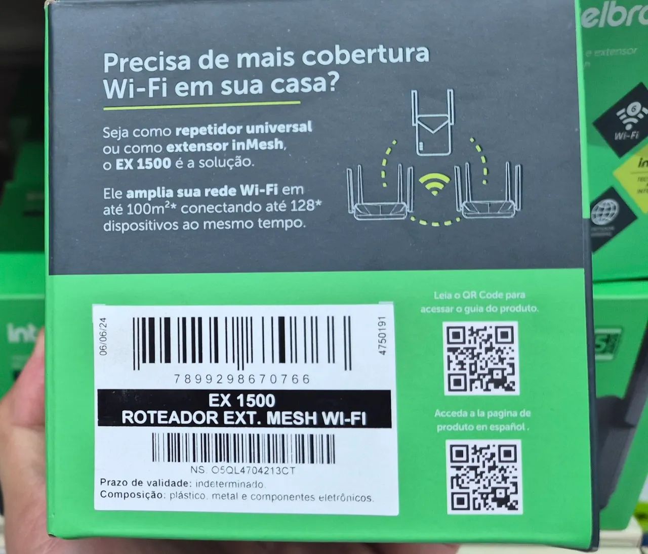 ROTEADOR EXTENSOR MESH WI-FI REF: EX 1500<br> - Foto 3