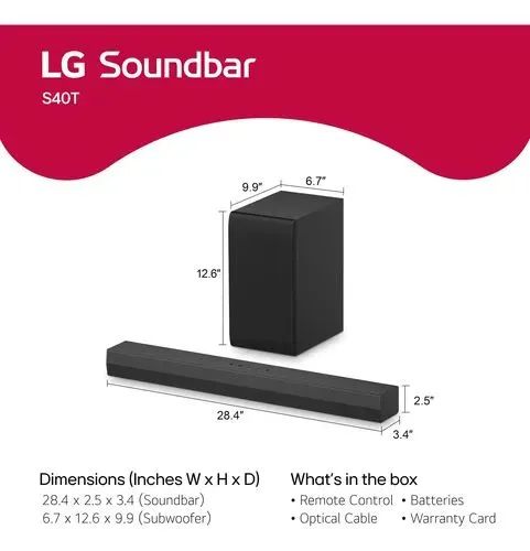 SOUNDBAR S40T 300W RMS