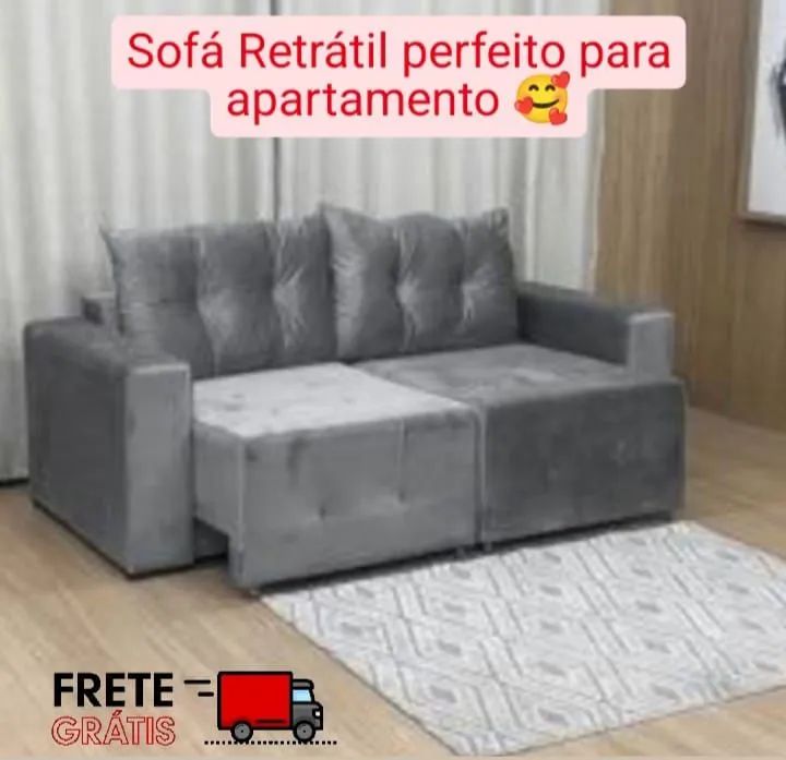 O Melhor preço e aqui!!Sofá retrátil perfeito para Apartamento!!